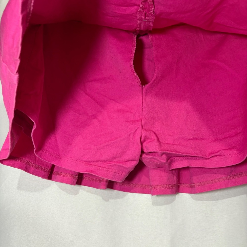 Vintage Rave Pink Pleated Skort Y2K Cargo Pocket Mini Skirt Shorts Womens Medium - Picture 10 of 10